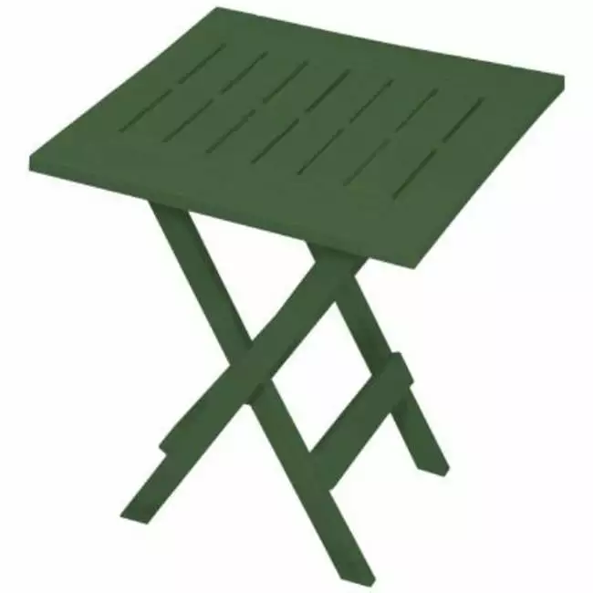 5 x 19 x 25 Folding Table Hunter Green Compact and Portable
