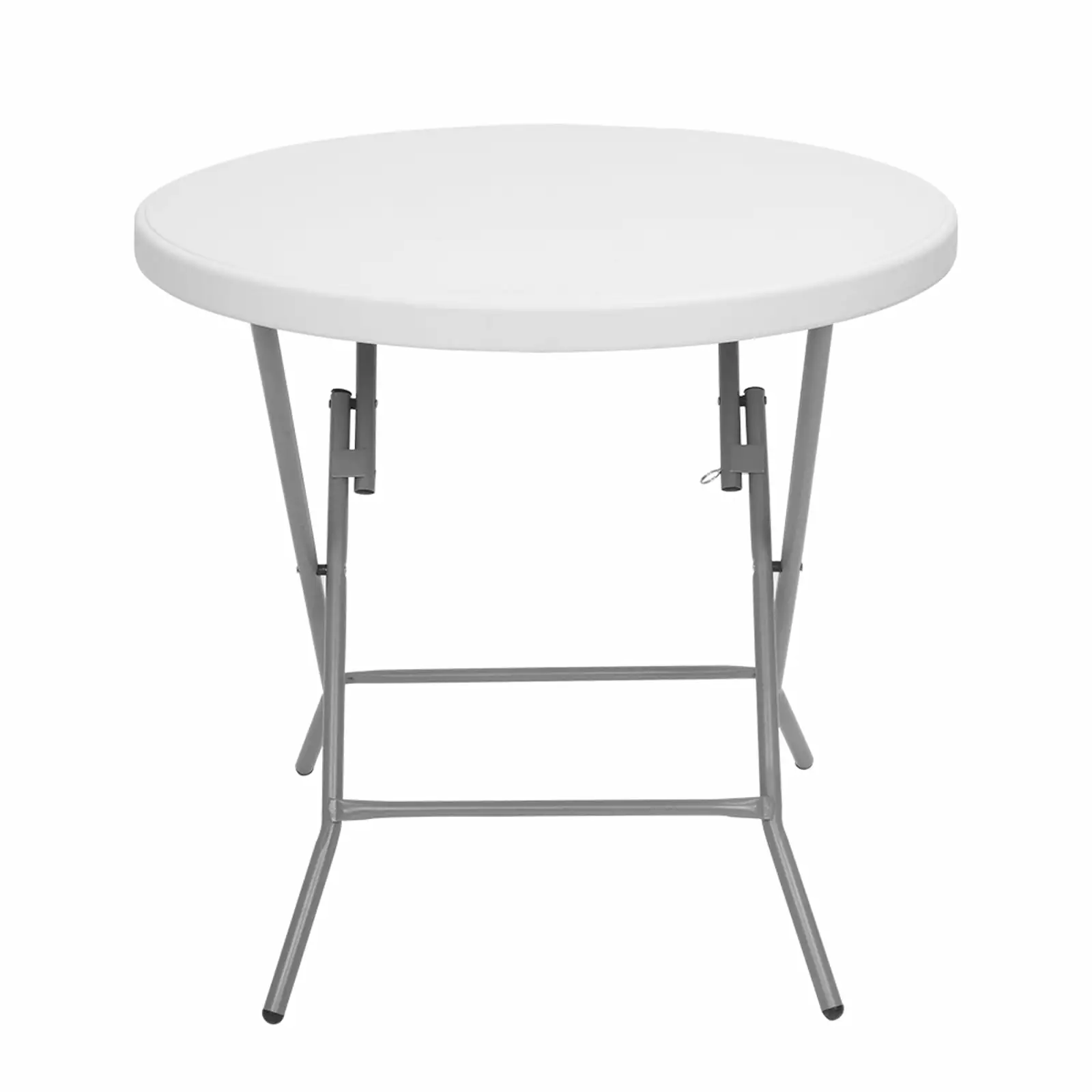 32 Inch Round Folding Table Outdoor Utility Table White Picnics and Events