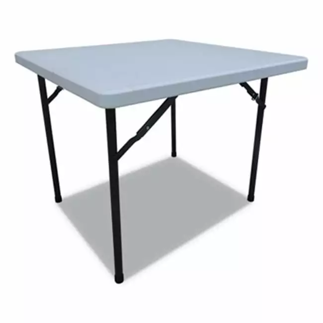 36 x 36 Inch Square Plastic Folding Table White