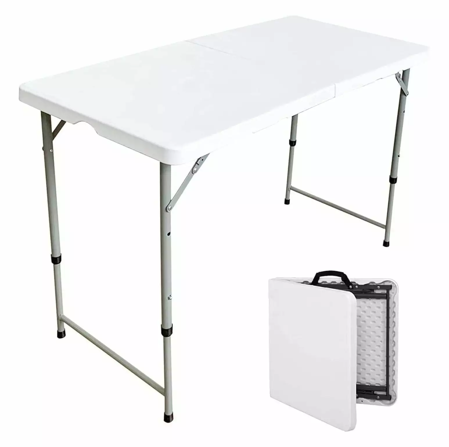 Indoor Outdoor Heavy Duty Portable Folding Plastic Dining Table Handle Lock Picnic Party Camping