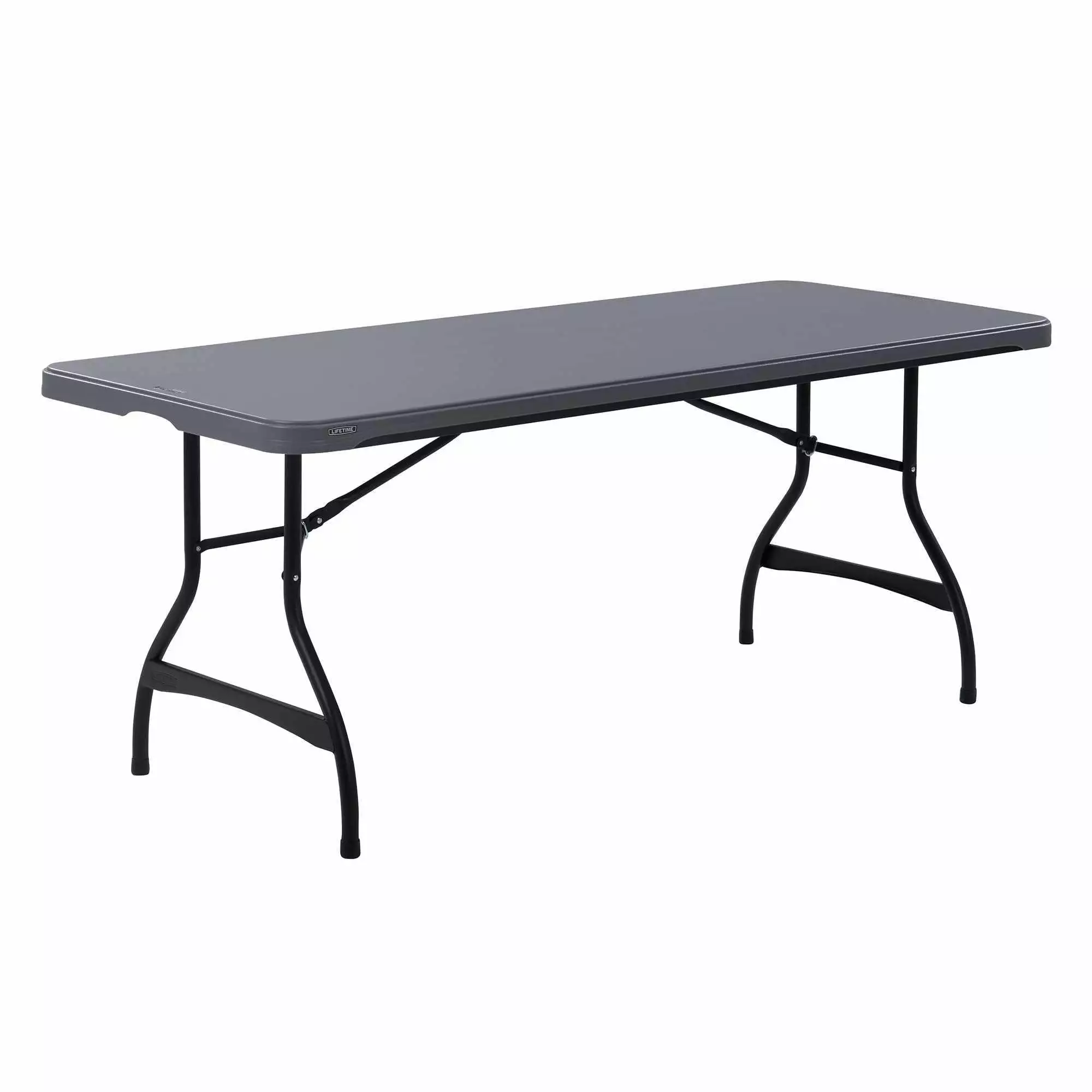 Lifetime 6 Foot Rectangle Folding Table Commercial Grade Indoor Outdoor Wilson Gray