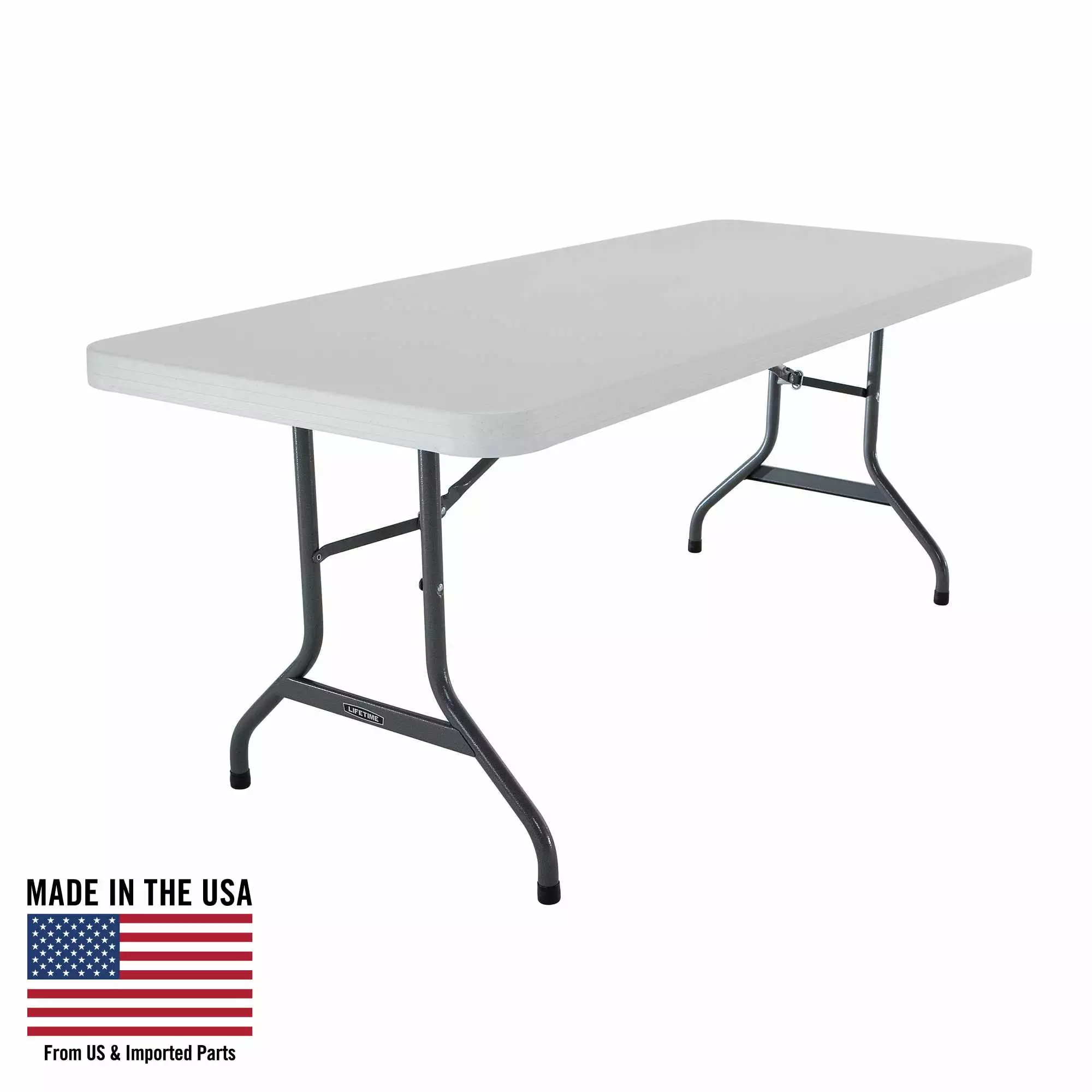 Lifetime 6 Foot Rectangle Folding Table Indoor Outdoor Commercial Grade White Granite 22901