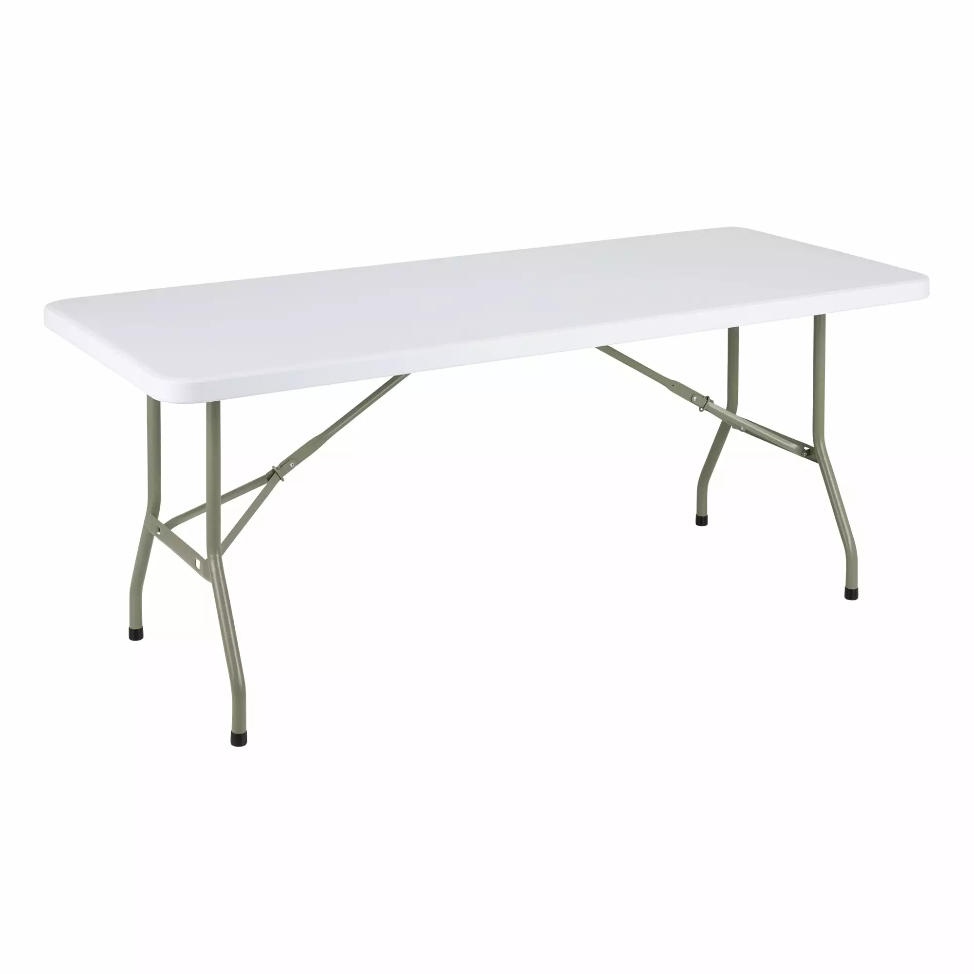 Norwood Commercial Furniture 6 ft Multipurpose Indoor Outdoor Heavy Duty Portable Rectangular Blow Molded Plastic Folding ...