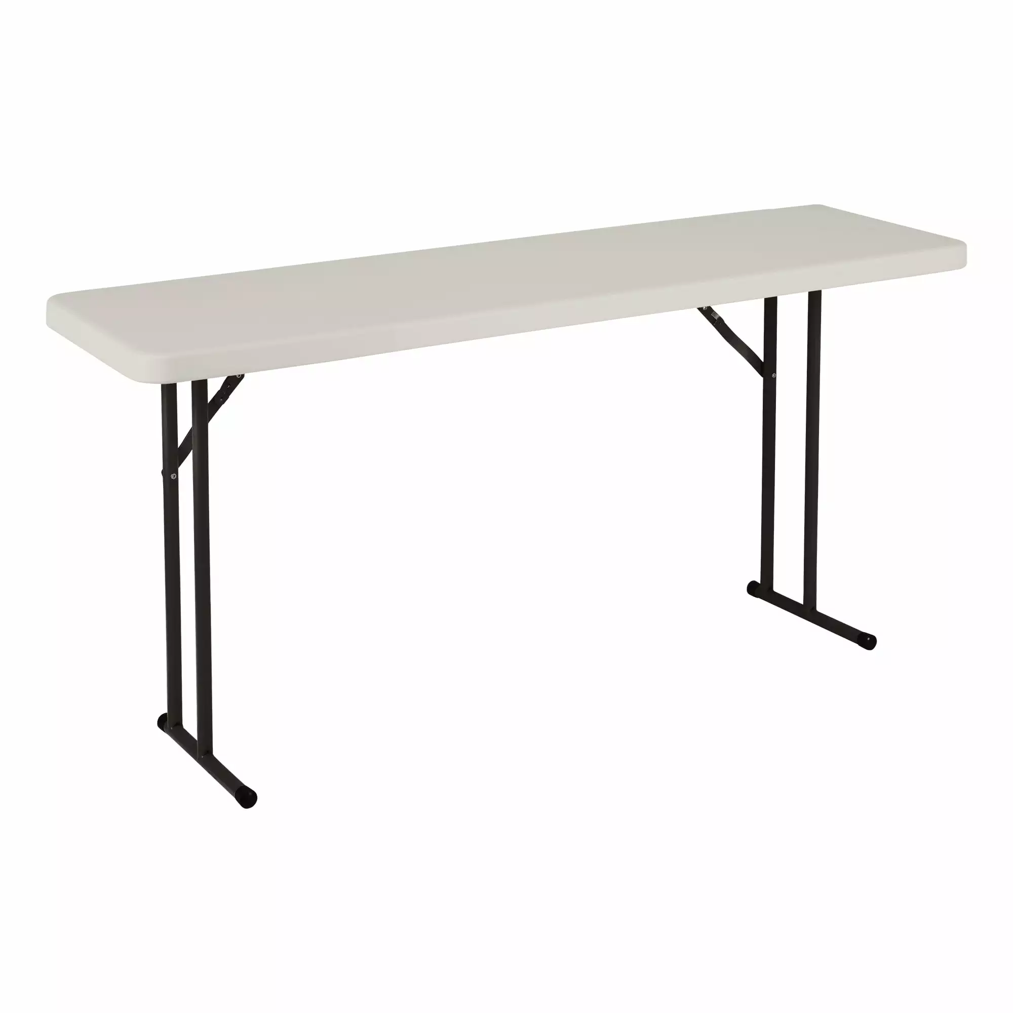 Norwood 5 ft Heavy Duty Blow Molded Plastic Folding Table Indoor Outdoor Multipurpose Gray