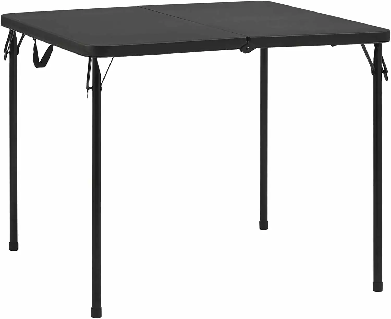 34 Resin Plastic Top Fold--Half Table Rich Black Indoor and Outdoor Use