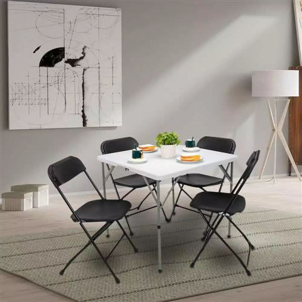 SamyoHome 34 Folding Table Portable Plastic Indoor Outdoor Picnic Party Dining