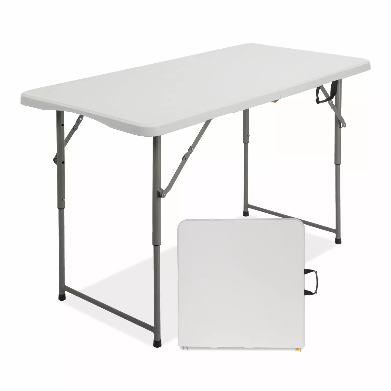 Tenozek Folding Tables 4 Foot Lightweight Adjustable Height Card Table Indoor Outdoor Portable Plastic Picnic Party Dining...