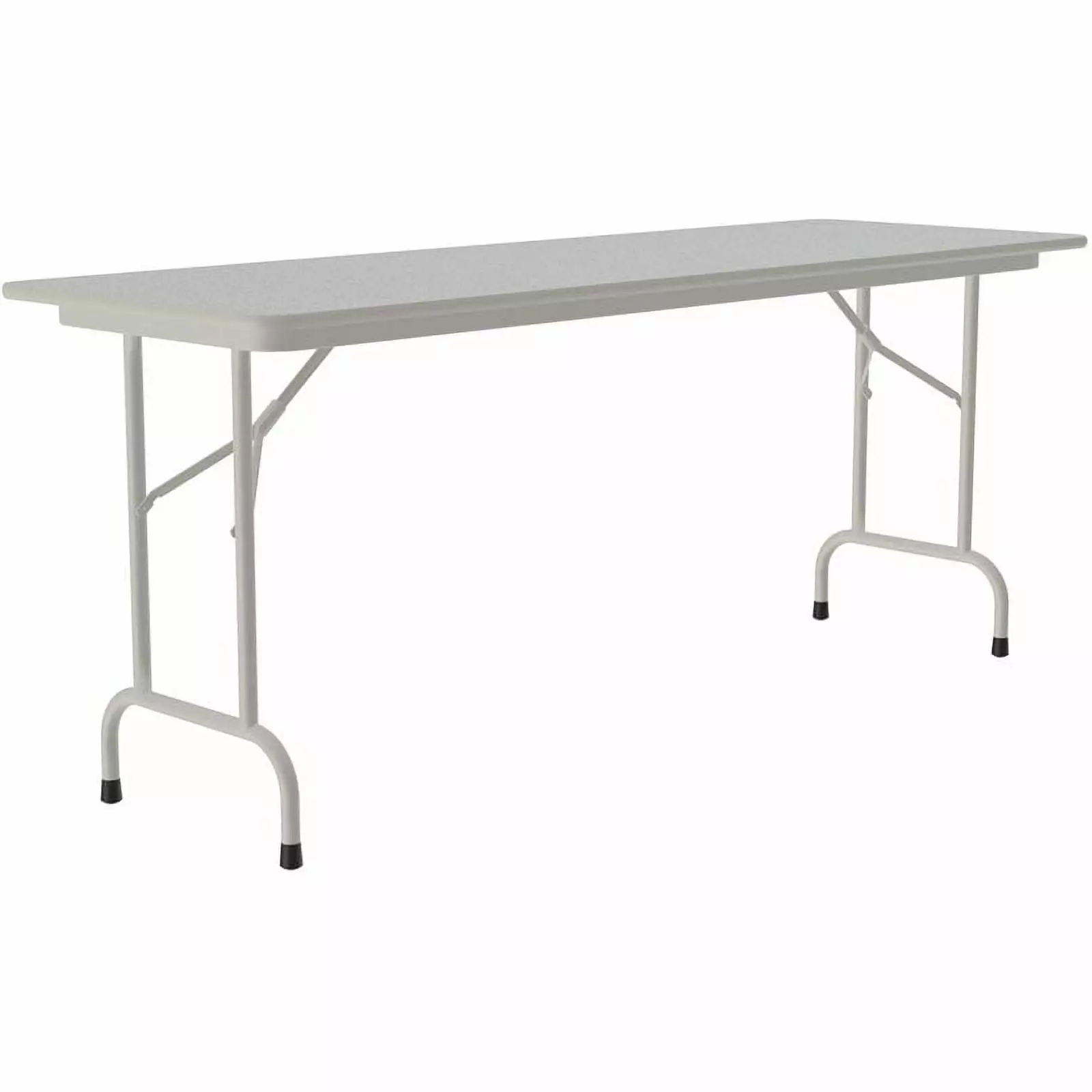 UrbanPro 24x96 Inch Steel Metal Wood Folding Table Gray Granite