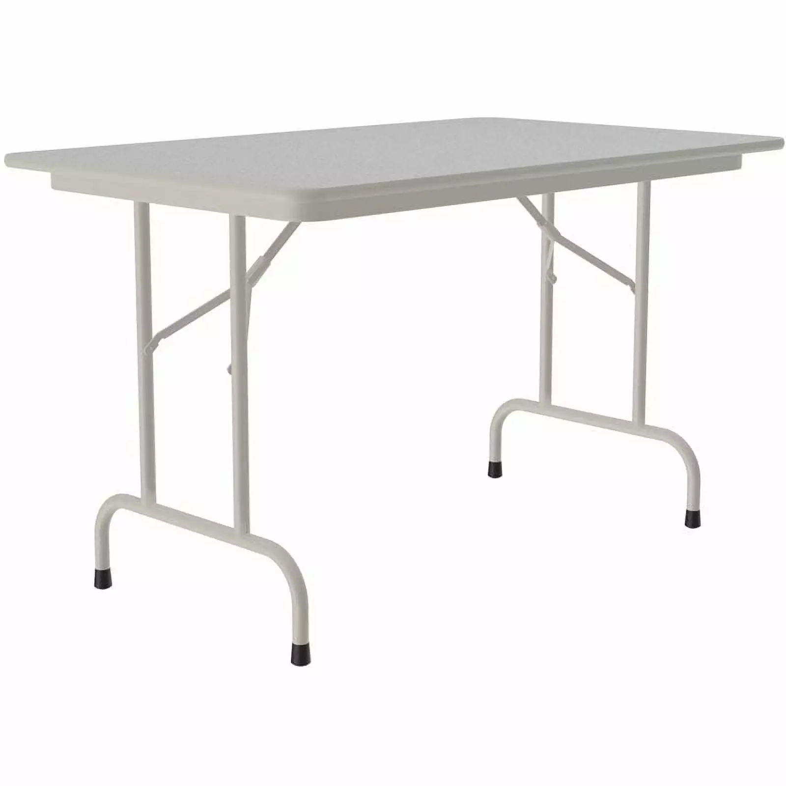 UrbanPro 30W x 48D Metal & Wood Folding Table Gray Granite - Portable Indoor Outdoor Table