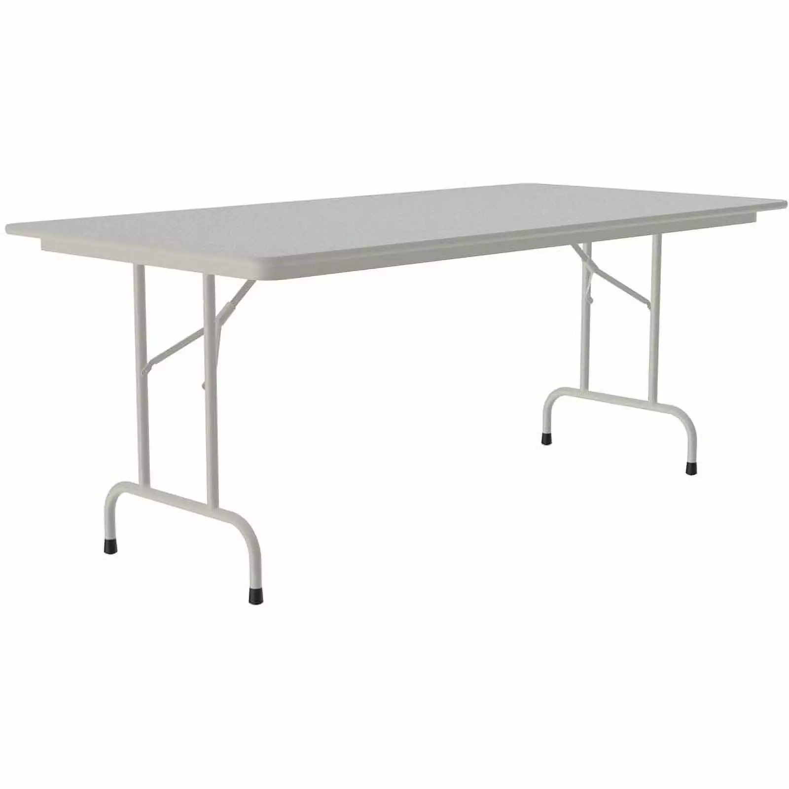 UrbanPro 36x72 Contemporary Metal & Wood Folding Table Gray Granite