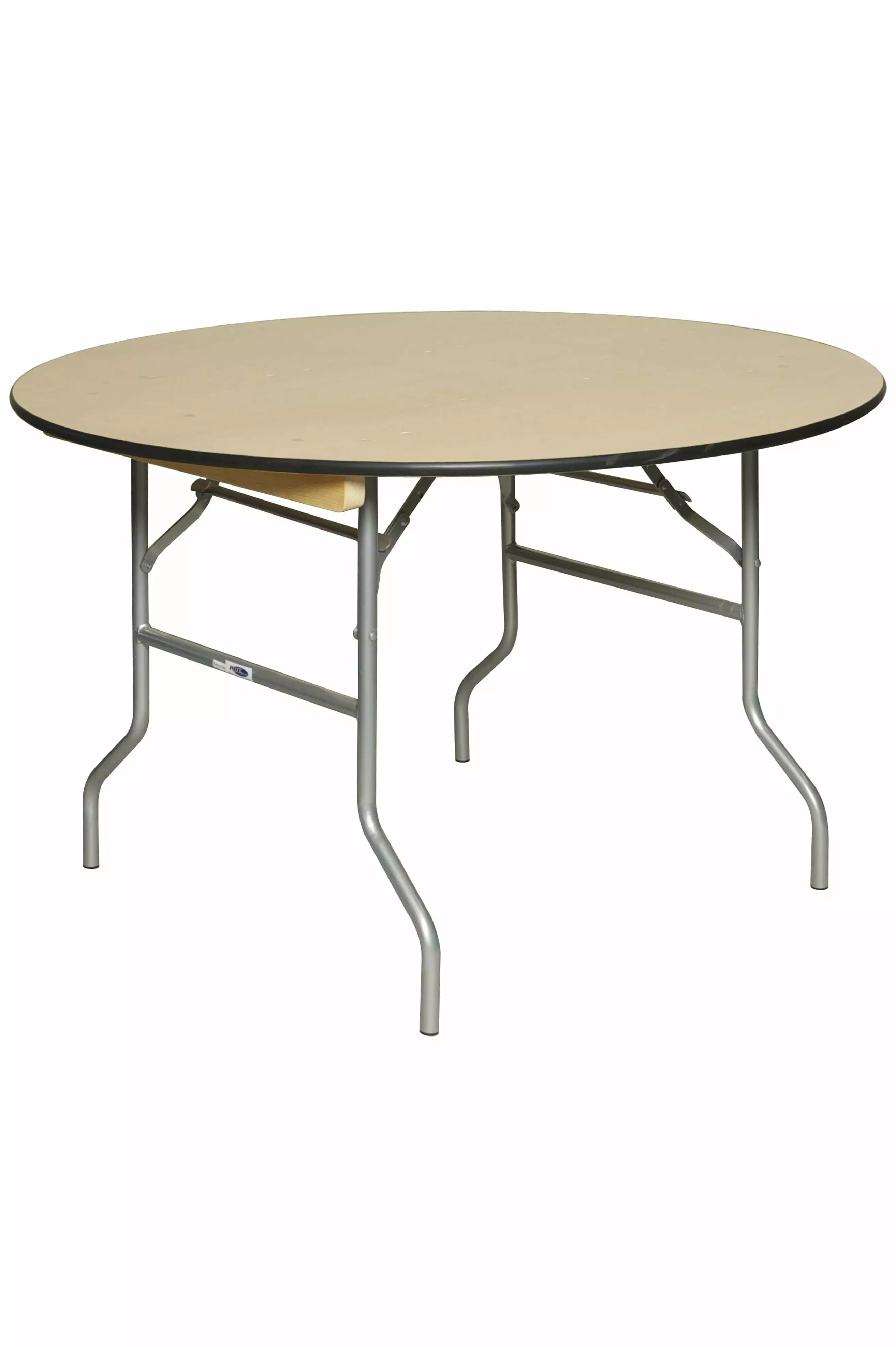 48 WFT Series Russian Birch Wood Round Table - Rubber Edge Durability