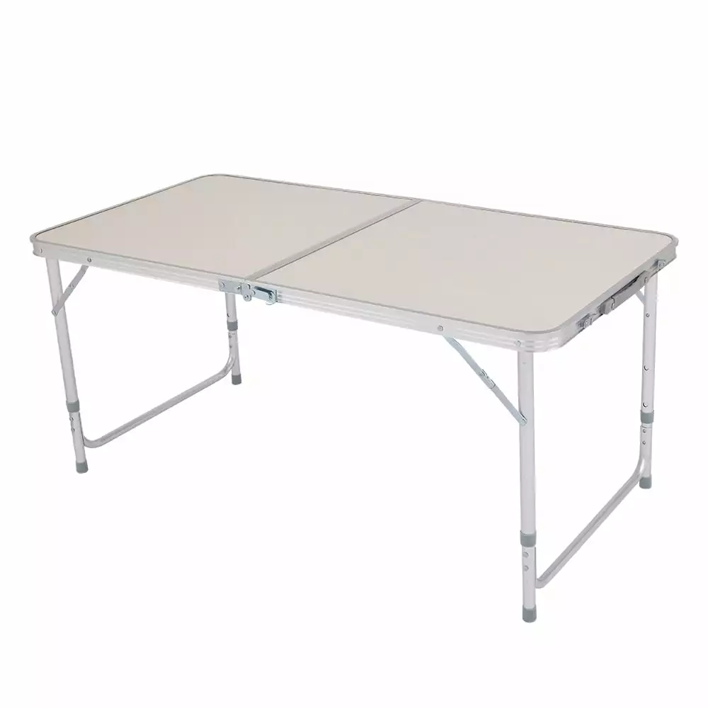 White 4Ft Portable Folding Table 120x60x70cm Multipurpose Events and Small Spaces