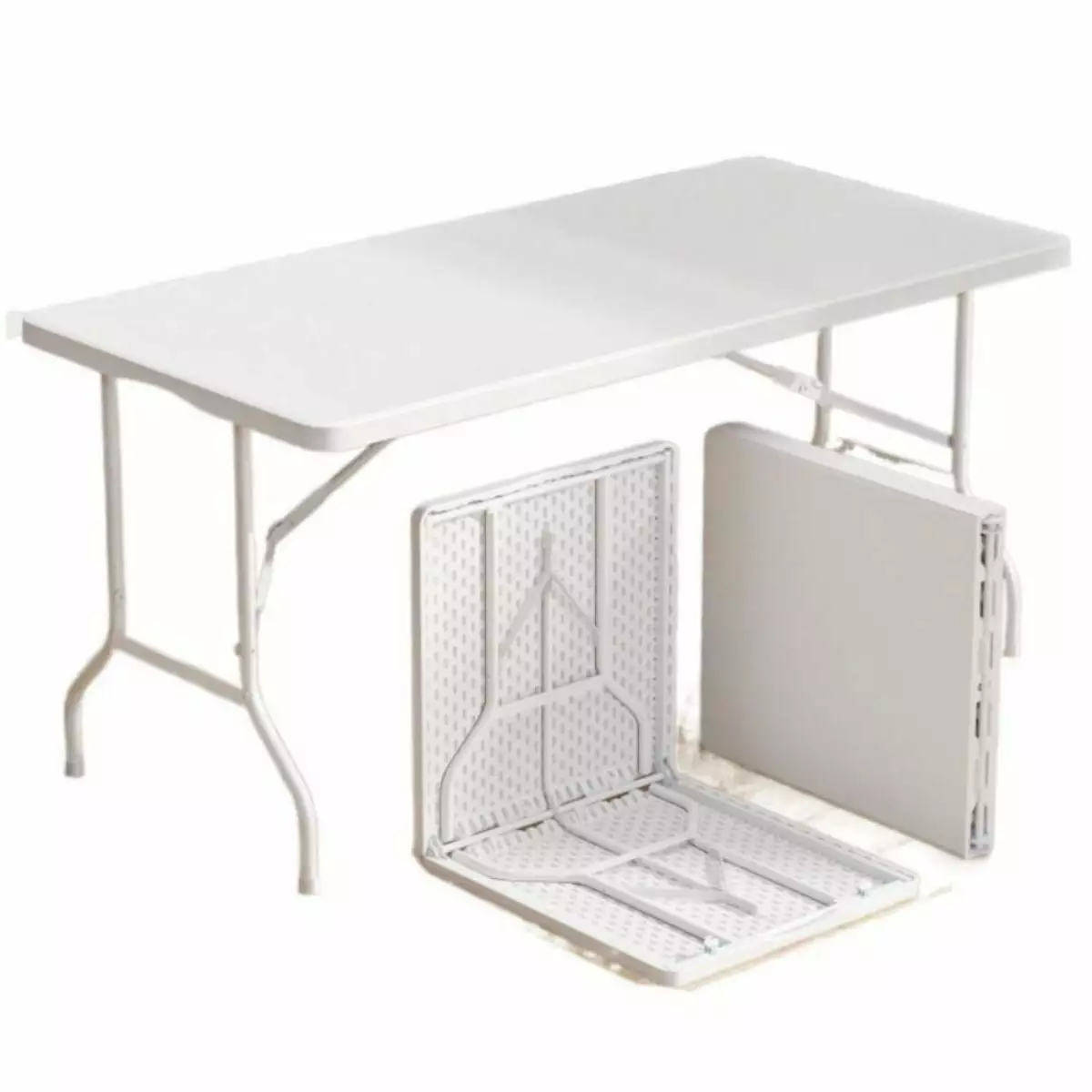 WSYW 6FT Portable Folding Table Fold--Half Picnic Plastic Utility Table Handle