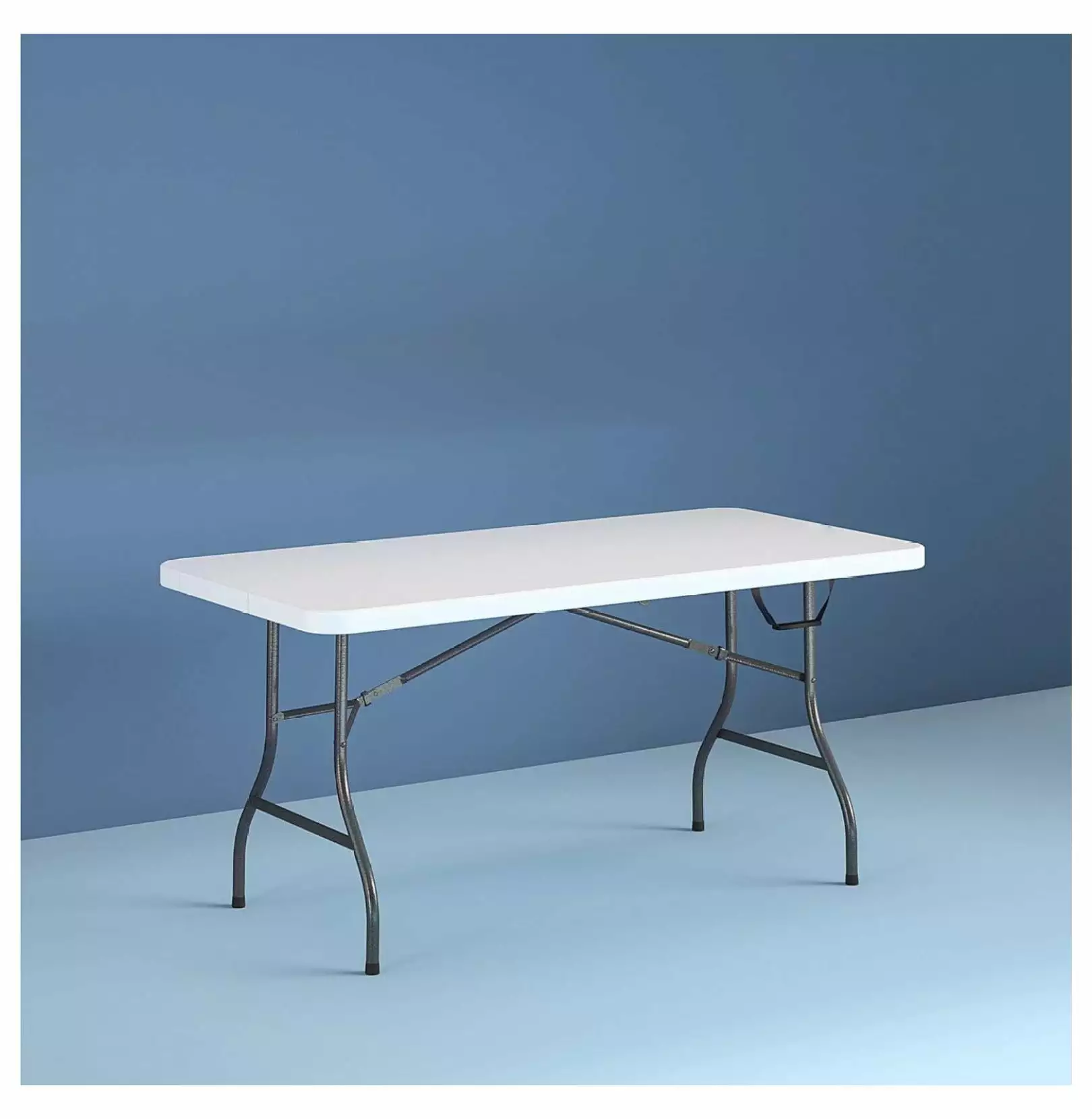 XylehR 6 Foot Heavy Duty Centerfold Folding Table - White