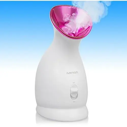 Stainless Steel Ultrasonic Freestanding Wall-Powered Micro-Fine Ionic Steamer, Pearl