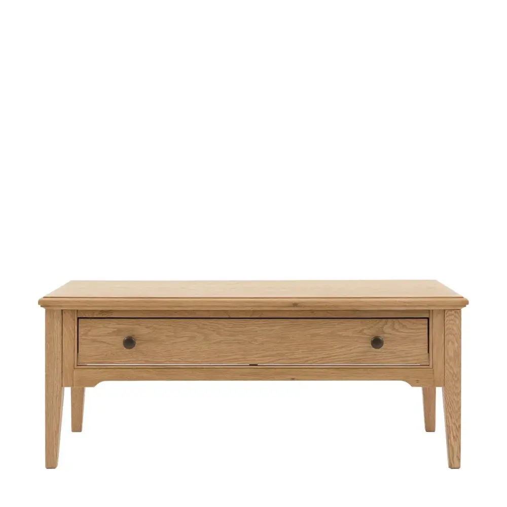 Malvern 1 Drawer Coffee Table - Untreated