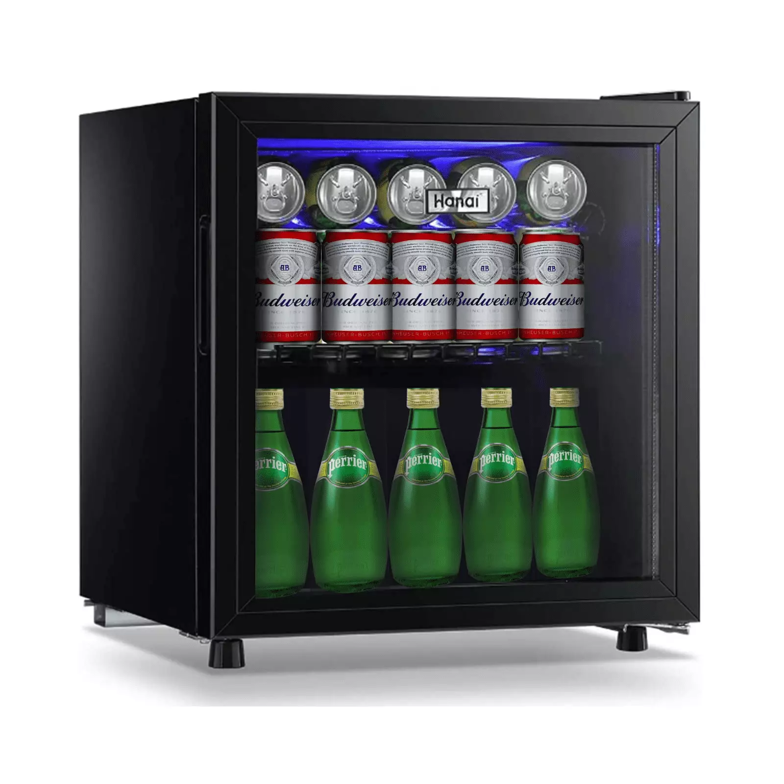 WANAI Beverage Refrigerator 62-Can Small Mini Fridge Glass Door and Adjustable Removable Shelves Perfect Soda Beer or Wine...