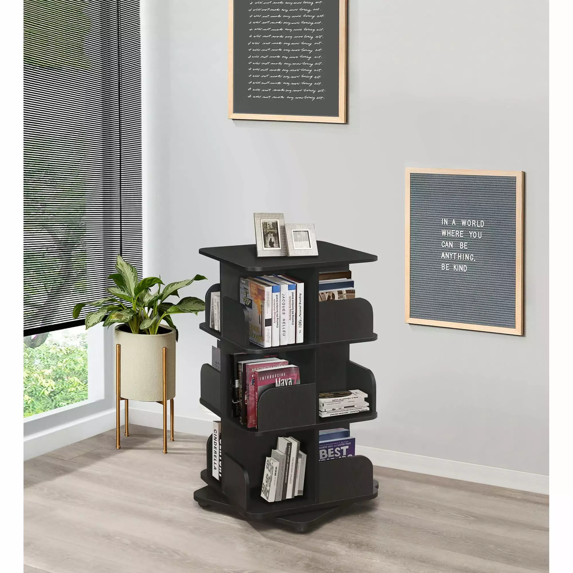 BK005-BL Revolving Bookcase K&B