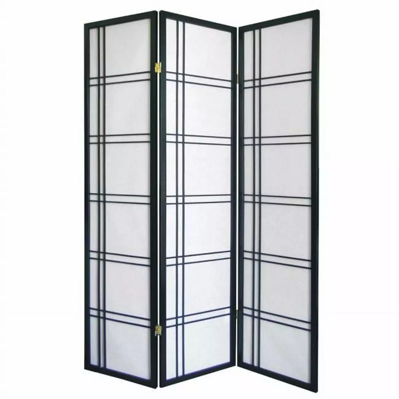 Girard 3-Panel Room Divider Black Freestanding Privacy Screen Home or Office ManMade