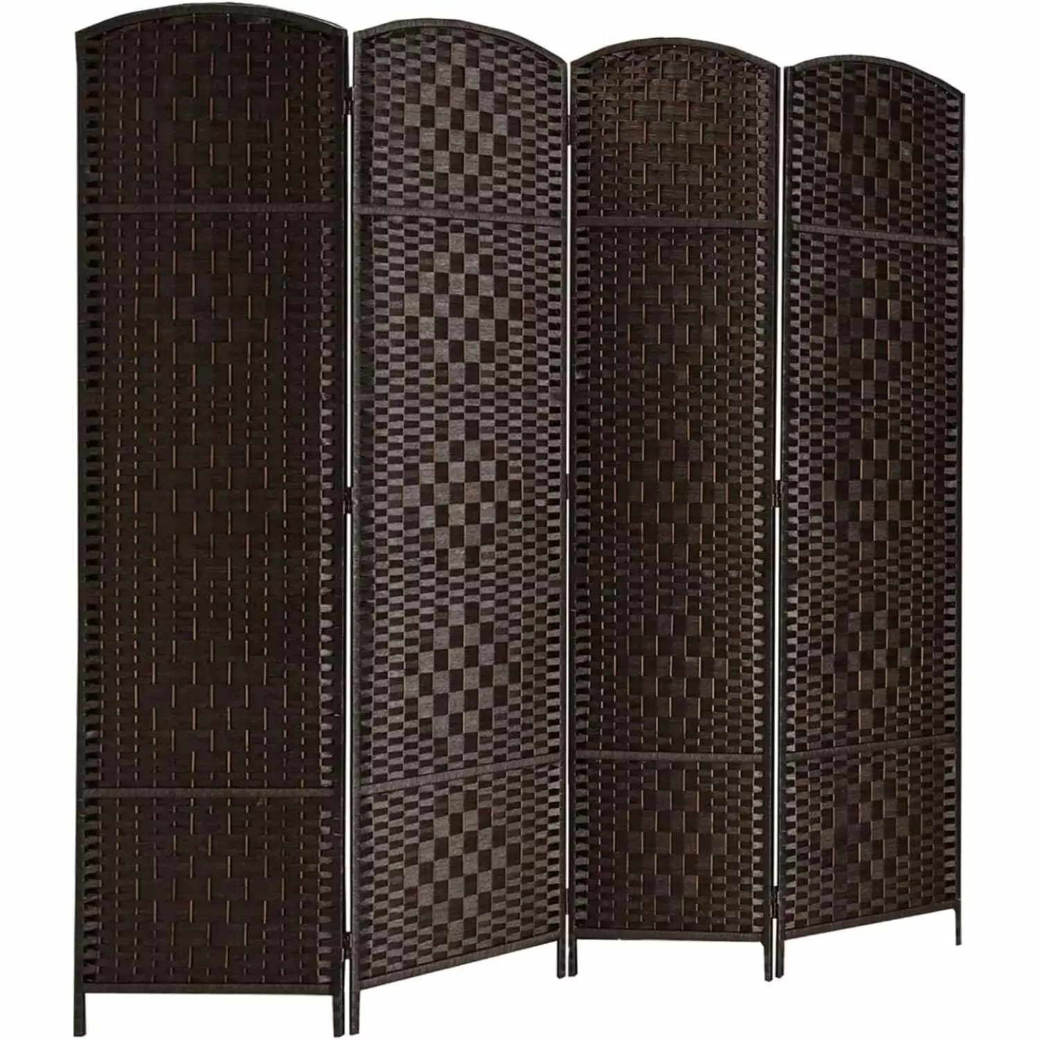 SEYATPOOL RHF 6 ft Tall 15.7 Wide Weave Fiber 4 Panels Room Divider 4 Panels Screen Folding Privacy Partition Wall Room Di...