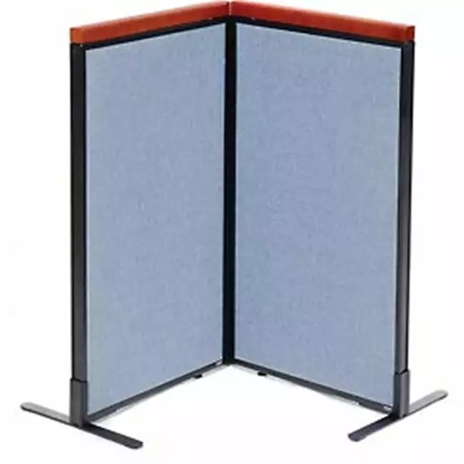 Deluxe Freestanding 2-Panel Corner Room Divider Blue - 24.25 x 43.5 Inch Panels Esfera