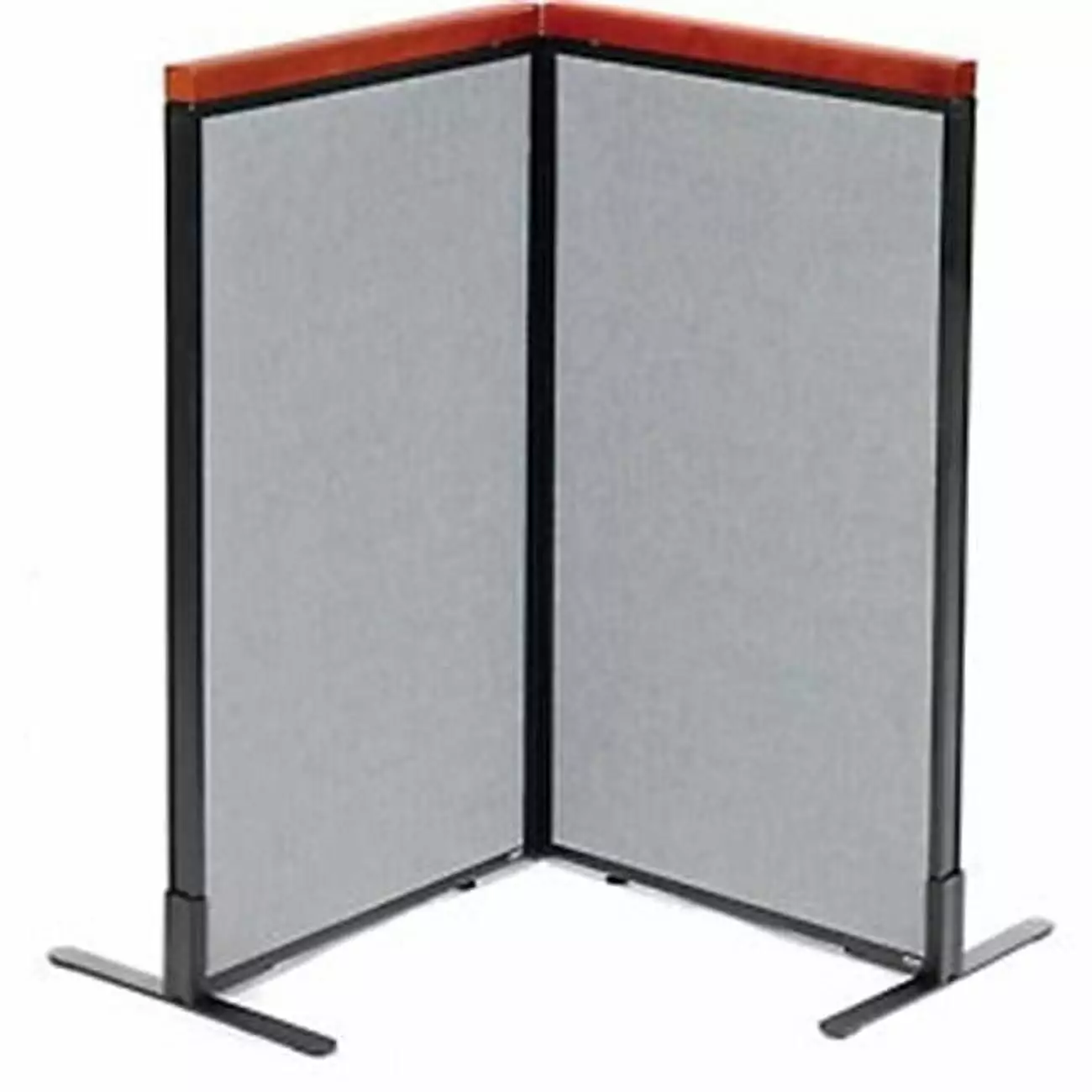 Deluxe Freestanding 2-Panel Corner Room Divider Gray - 24.25 x 43.5 Inch Panels Esfera