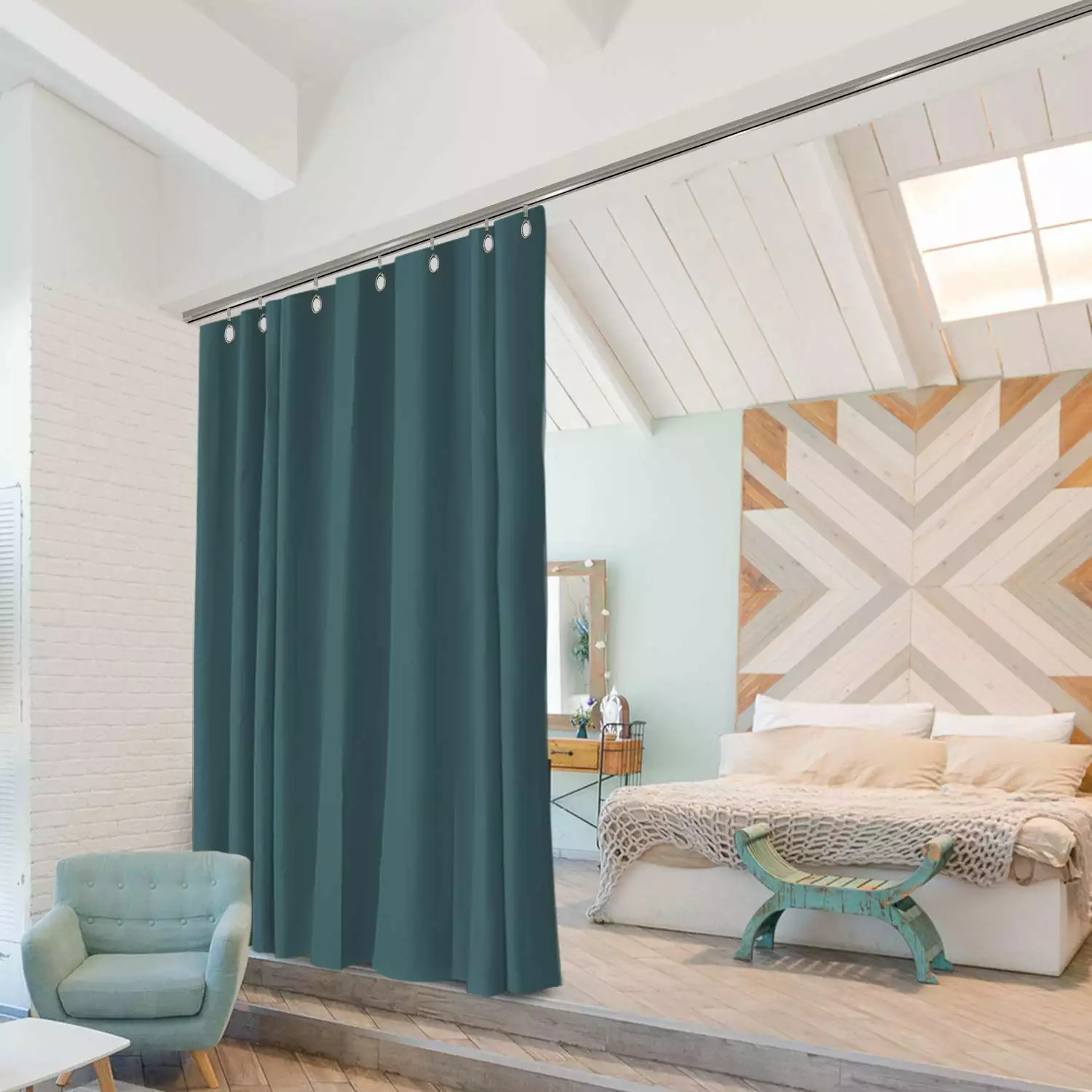 Room Dividers Now Ceiling Monitor Divider Kit X-Large 8ft x 9-12ft Seafoam Freestanding Partition ROOM/DIVIDERS/NOW