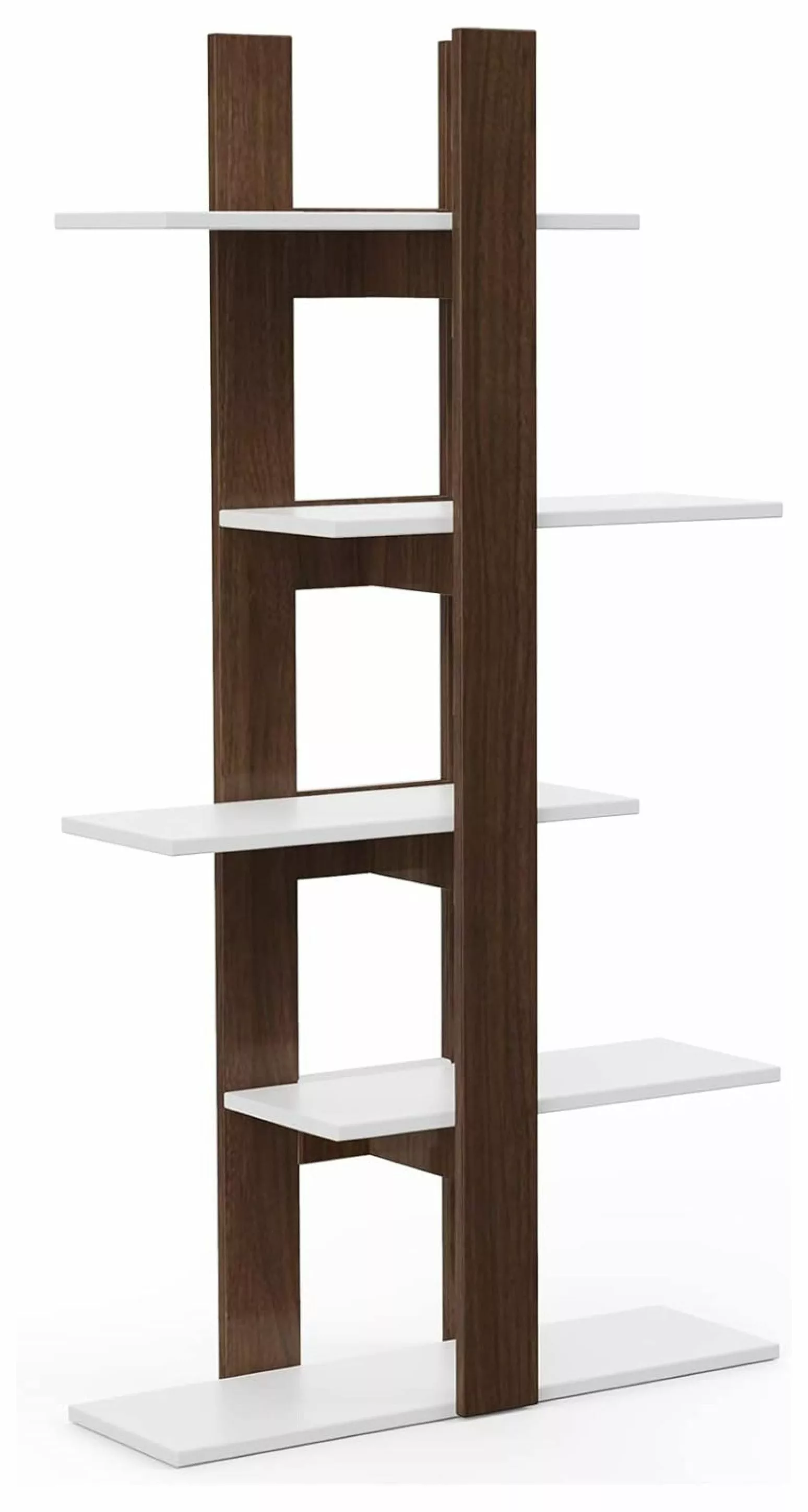 Killeryuki 5-Tier Tree Bookshelf Freestanding Book Storage Display Shelving Rack Anti-Toppling Device