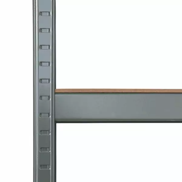5 Tiers Powder Coated Storage Rack Gray Home and Office Organization YTTX