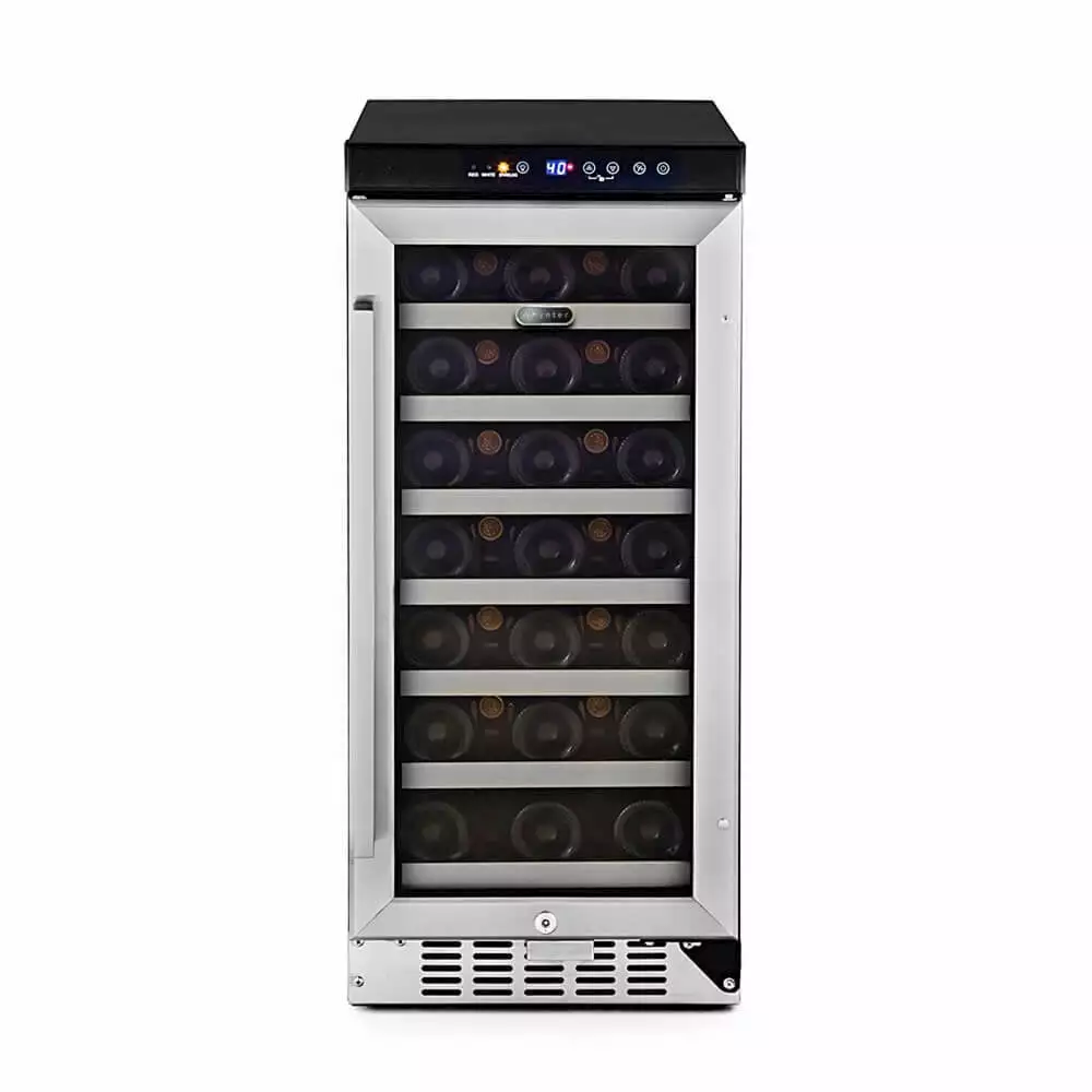 Whynter 33 Bottle Built- Wine Refrigerator - Freestanding or Built- Wine Cooler