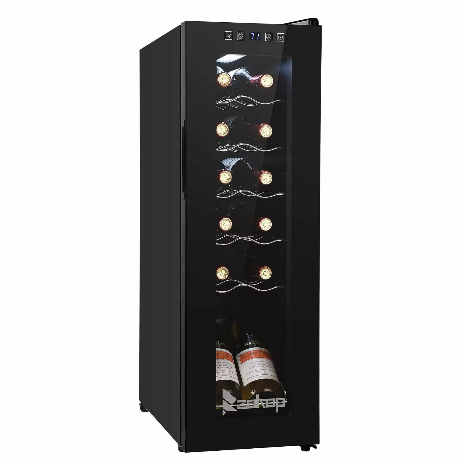 Zimtown 1.2cu.ft 12 Bottle Compressor Wine Cooler Freestanding Wine Fridge - Fast Cooling Low Noise Home or Bar