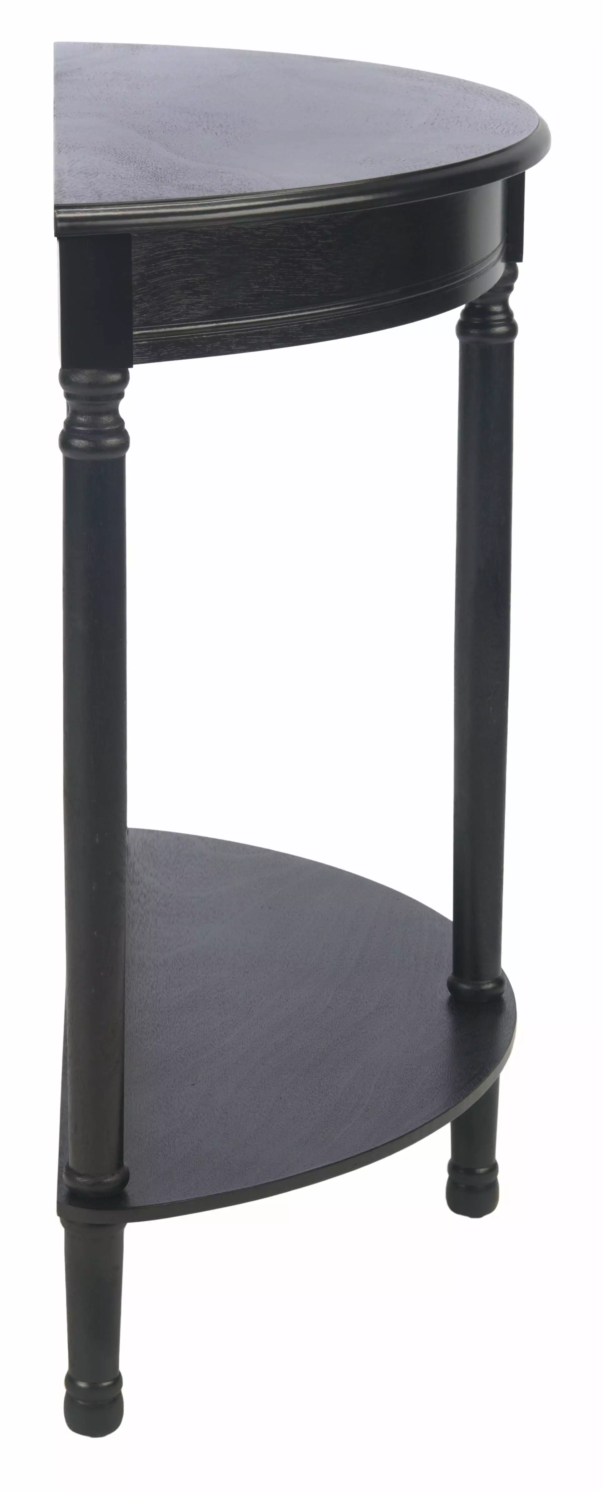 SAFAVIEH Tinsley French Half Round Console Table Black 28x11.8x28 Inches Console