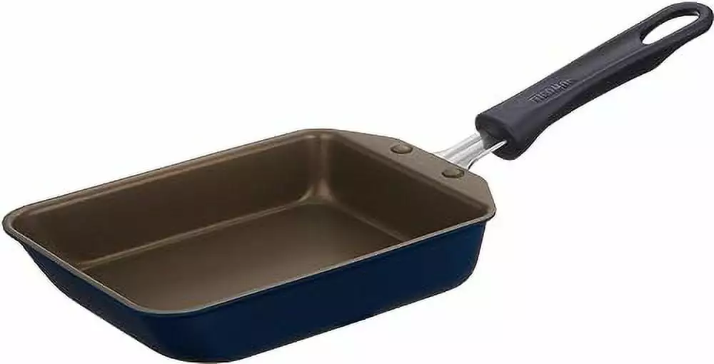 Thermos DURABLE Series Tamagoyaki Fry Pan 13cm Navy Gas Flame Only