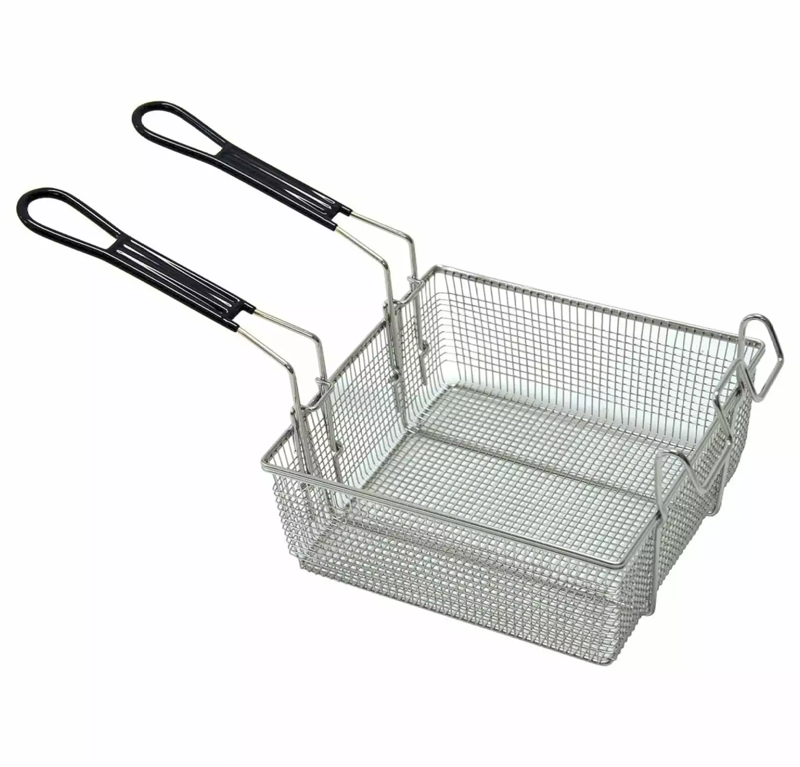 Exlonjet Double Fryer Basket Fits 4-gal & 9-gal Stainless Bayou Fryers Cool Touch Handle