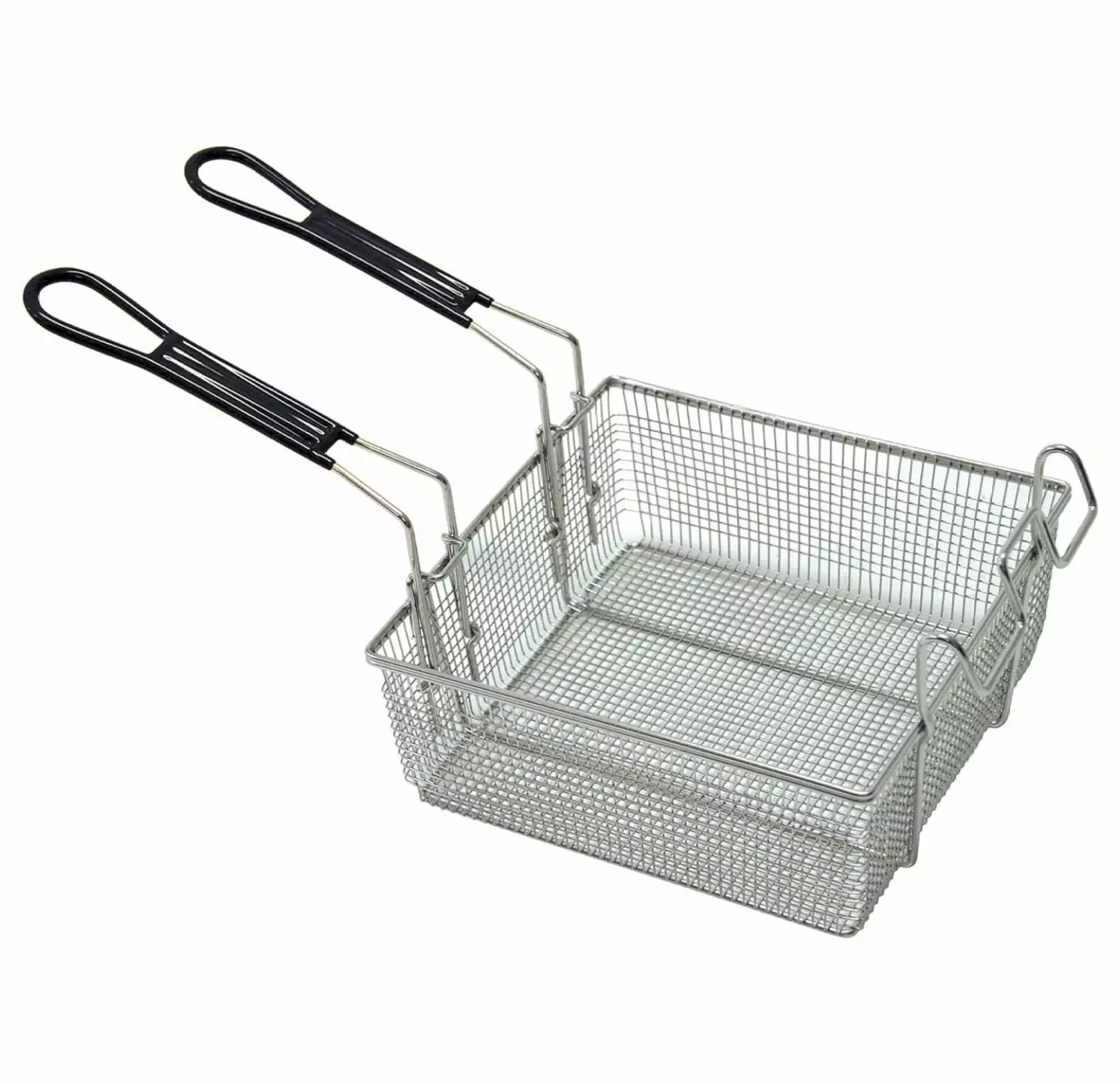 ZRQarq Double Fryer Basket Fits 4-gal & 9-gal Stainless Bayou Fryers Cool Touch Handle