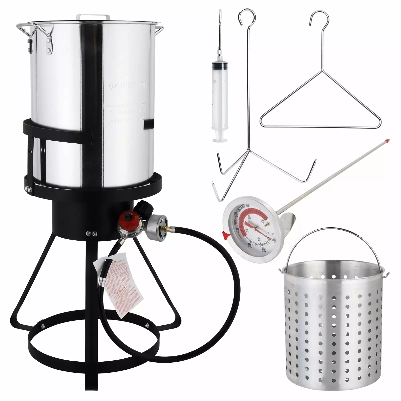 Ktaxon Propane Outdoor Fryer Aluminum Frying Boiling Turkey Fryer Pot 30QT