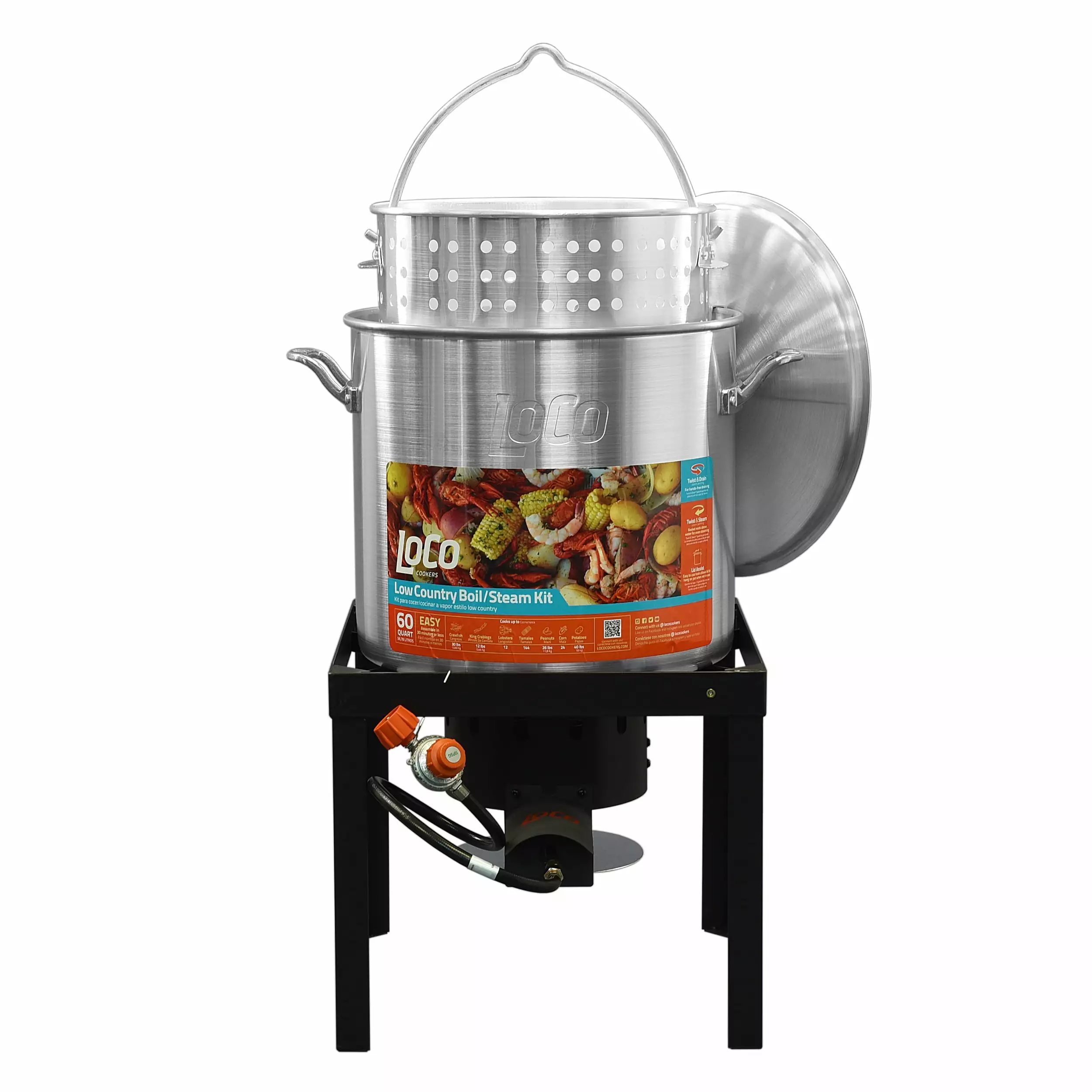 Loco Cookers 60 Quart Propane Low Country Boiler Kit Large Gatherings