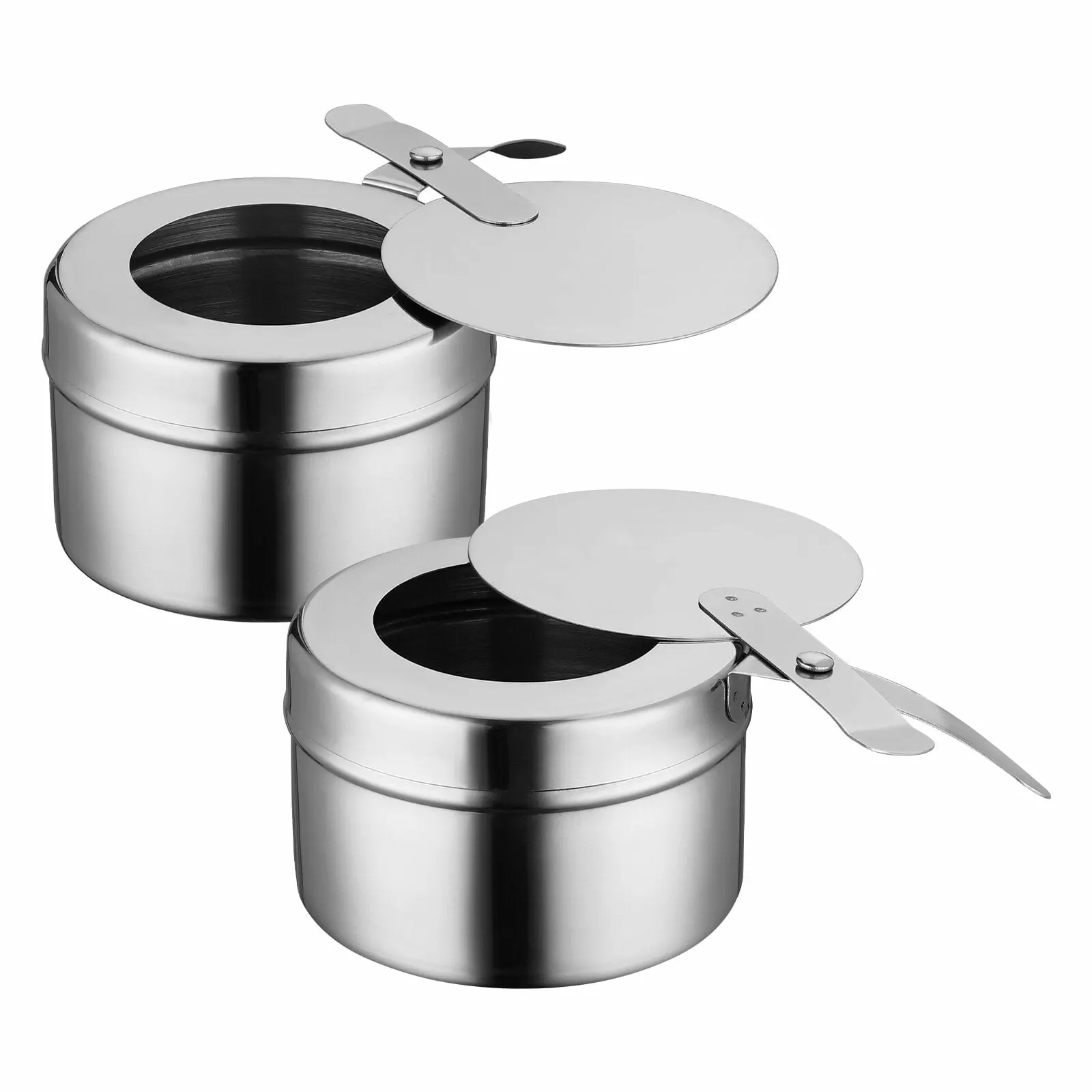 2 Pcs Stainless Steel Fuel Cans Alcohol Fuel Containers Chafing Dish Heat Holder