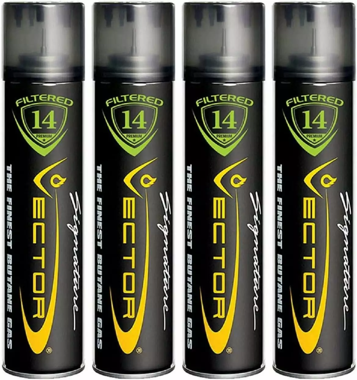 Vector 14x Filtered Luxury Perfectd Fuel Butane Gas Refill 320mL 4 Cans Vector KGM
