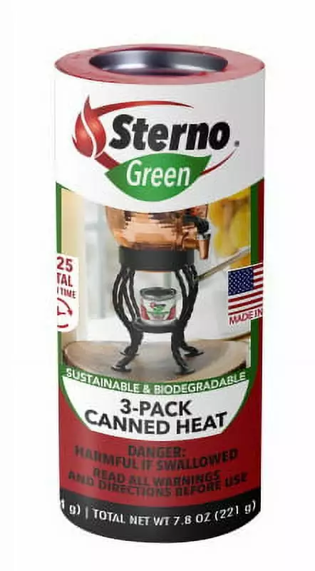 Sterno 3 Pack 2.6 OZ Cooking Fuel Fondue Pots Small Chafing Dishes