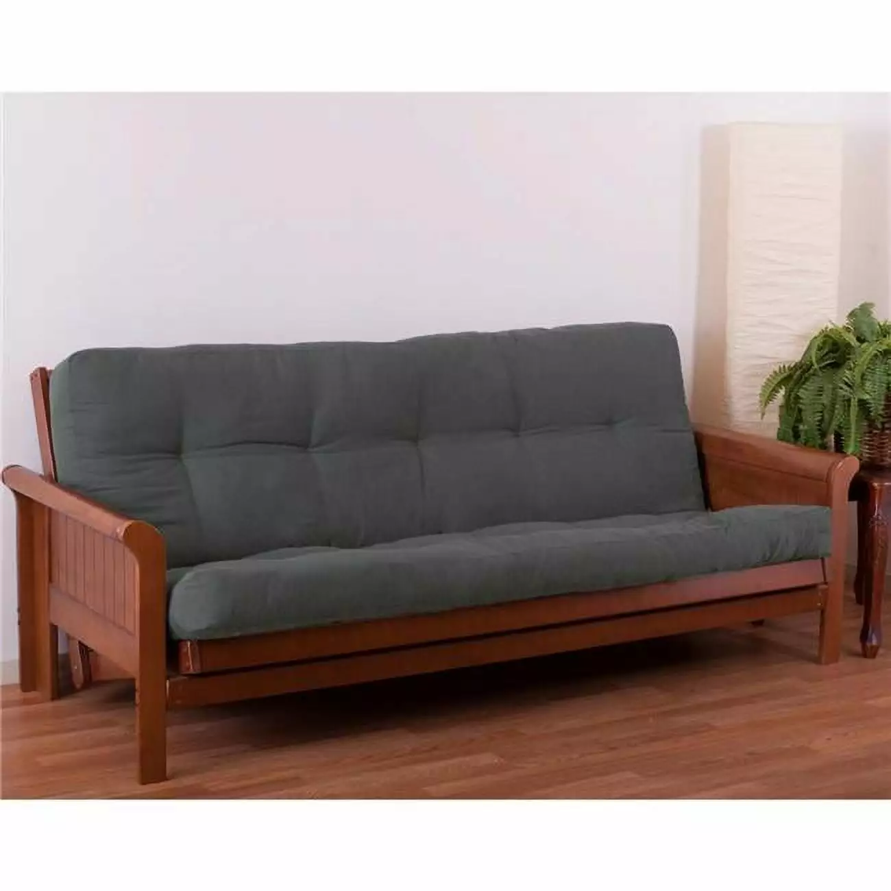 6 Inch Renewal Twill Full Size Futon Mattress Steel Grey Durable Comfortable Futons KD STONE AND CABINET