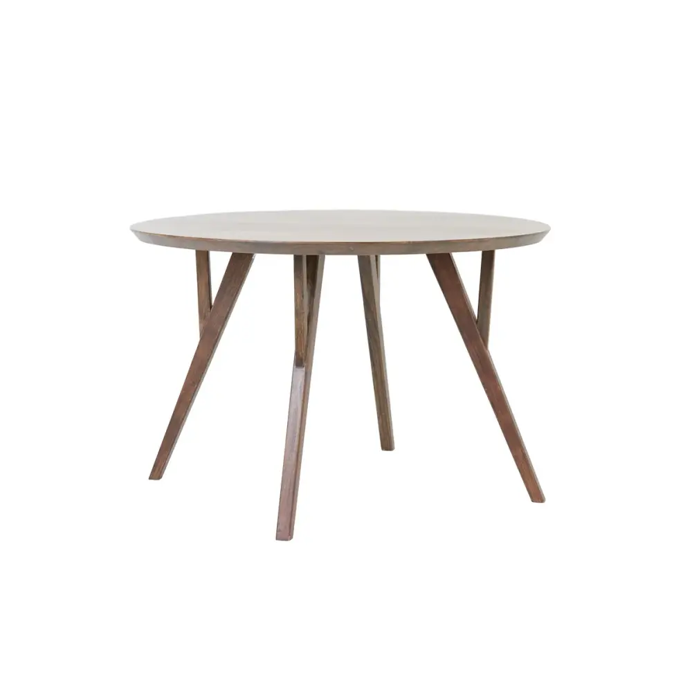 Quenza Acacia Wood Round Dining Table - Cocoa