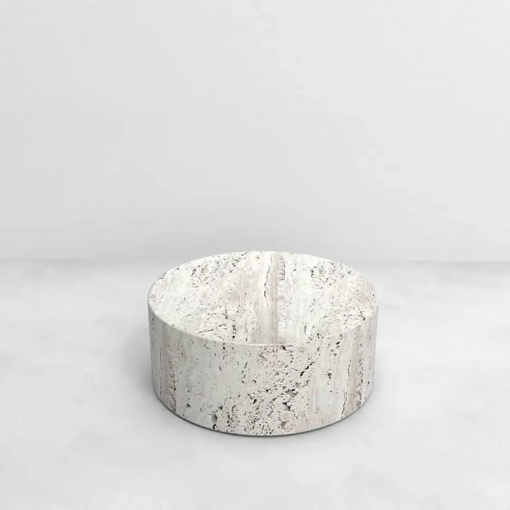 Travertine coffee table - Dax - Low - 32cm