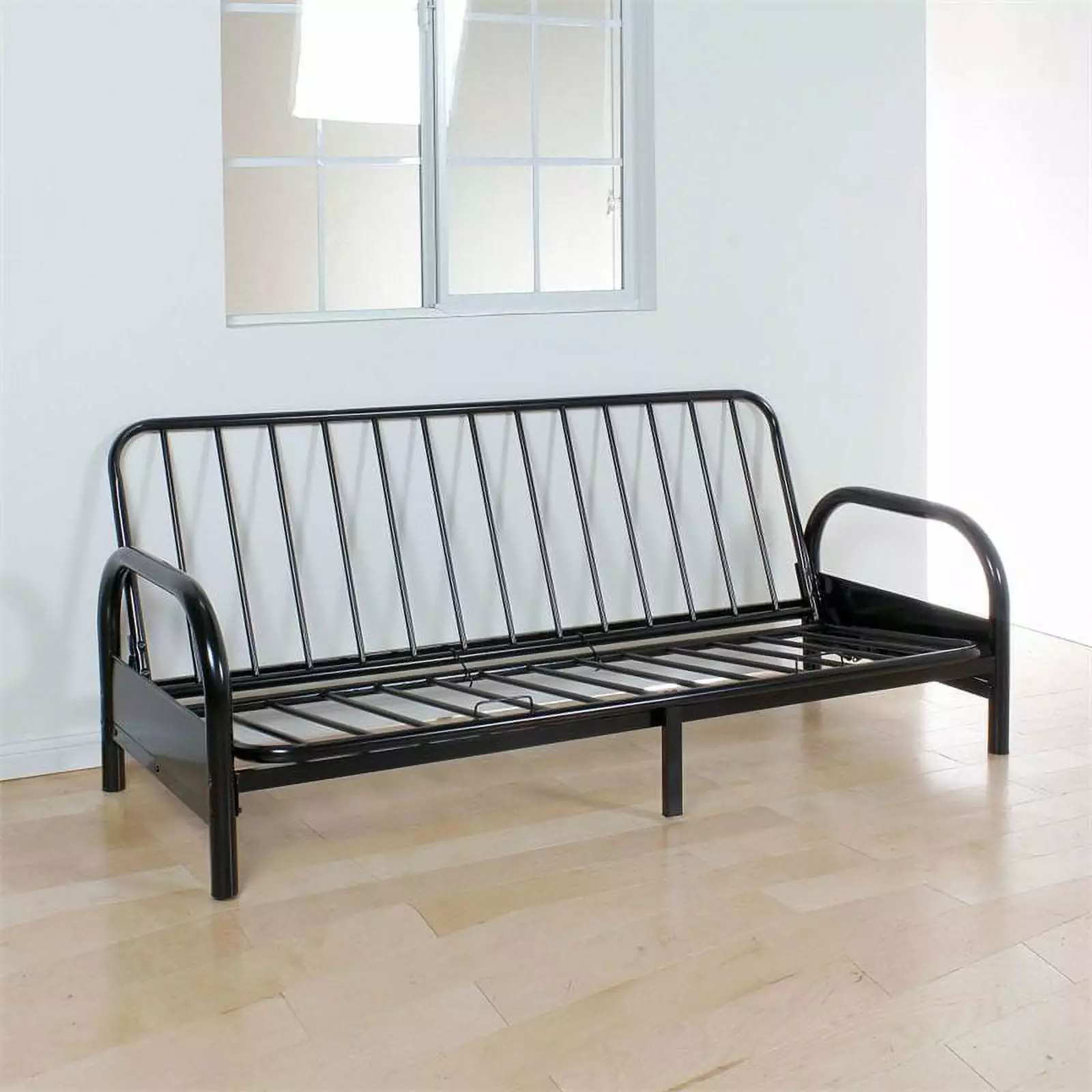 Kingfisher Lane Adjustable Black Futon Frame Customizable Comfort Futons