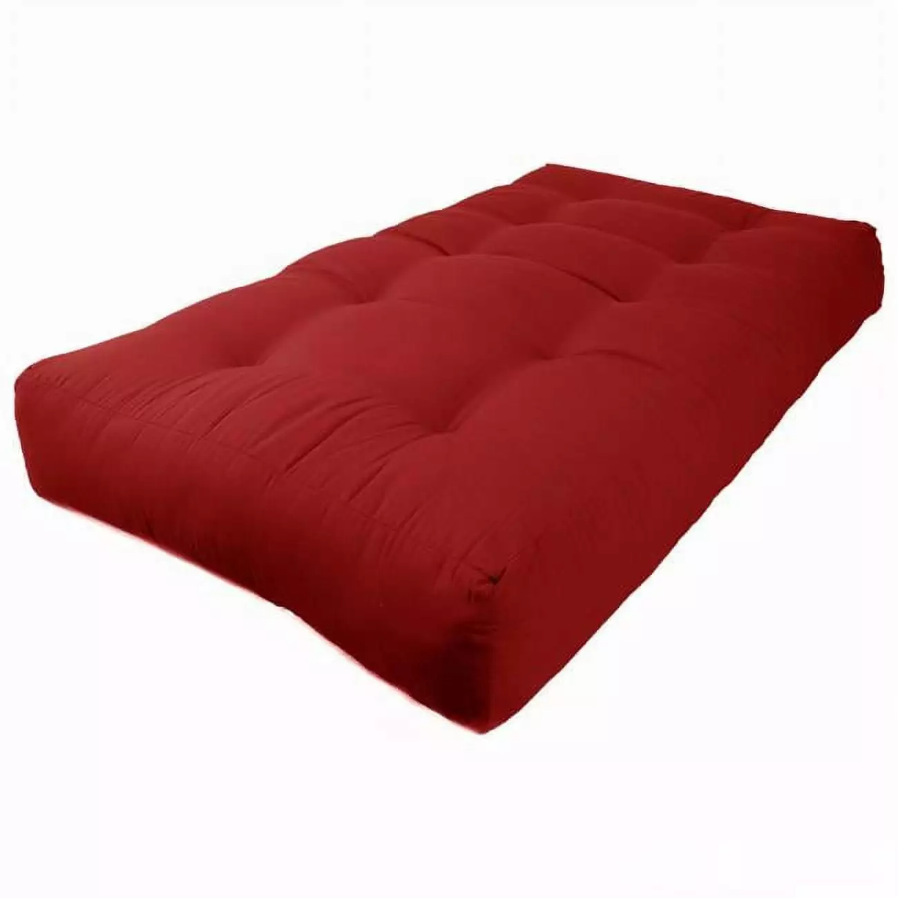 10 Inch Renewal Twill Twin Size Futon Mattress Ruby Red Comfortable and Durable Futons KD STONE AND CABINET