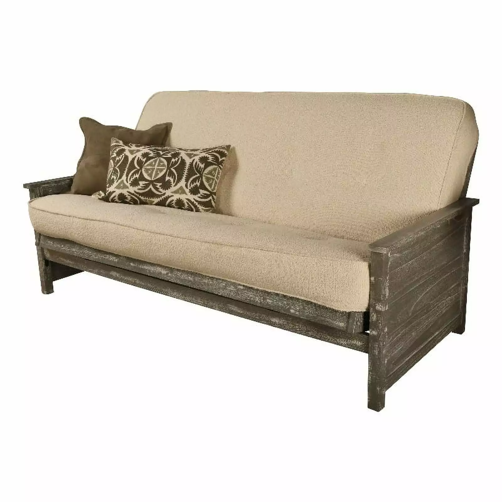 Coil Hinged Full-size Futon Mattress Cream - Frame Not Included Futons Kodiak Furniture
