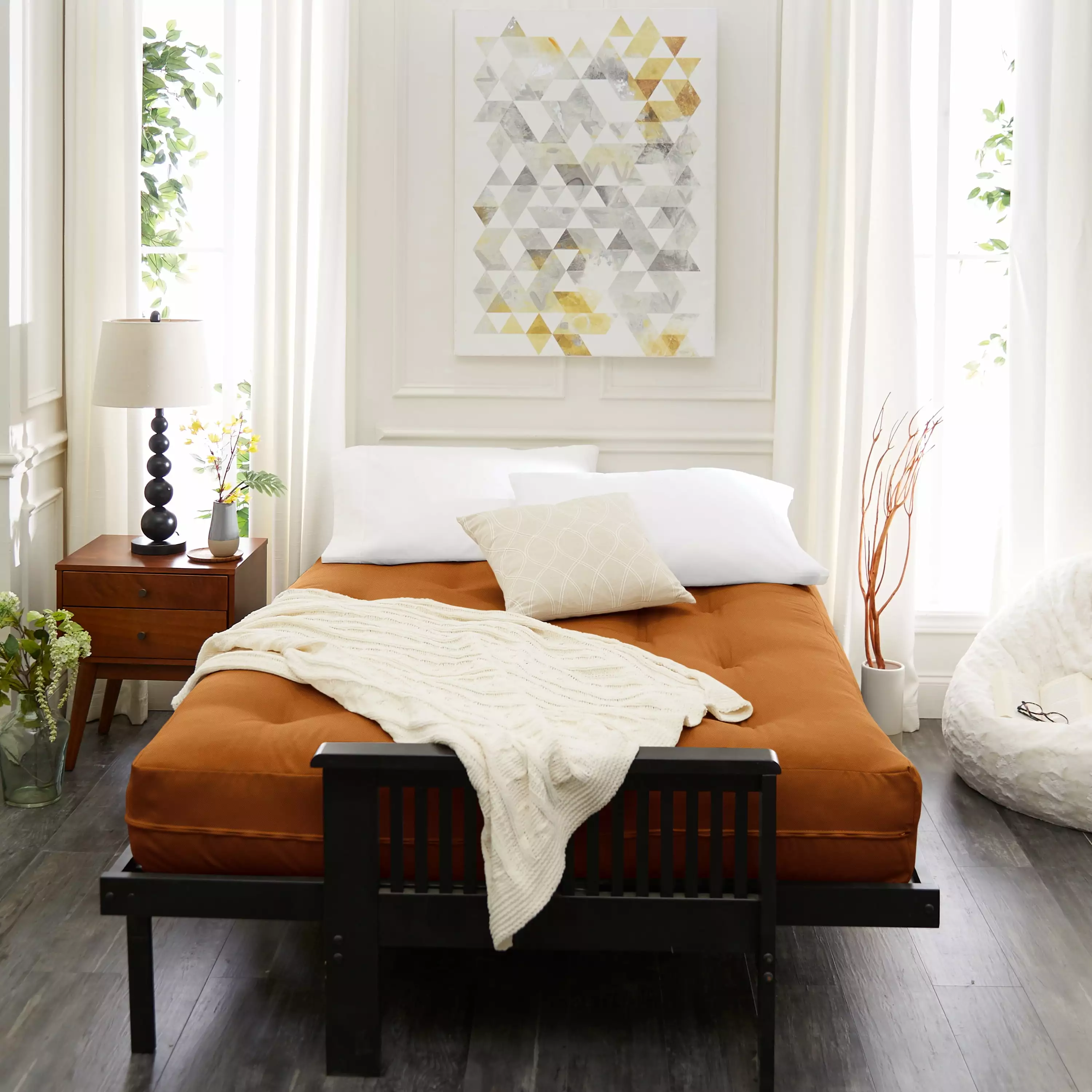 Sorra Home 6 Inch Reversible Tufted Full Size Futon Mattress Futons