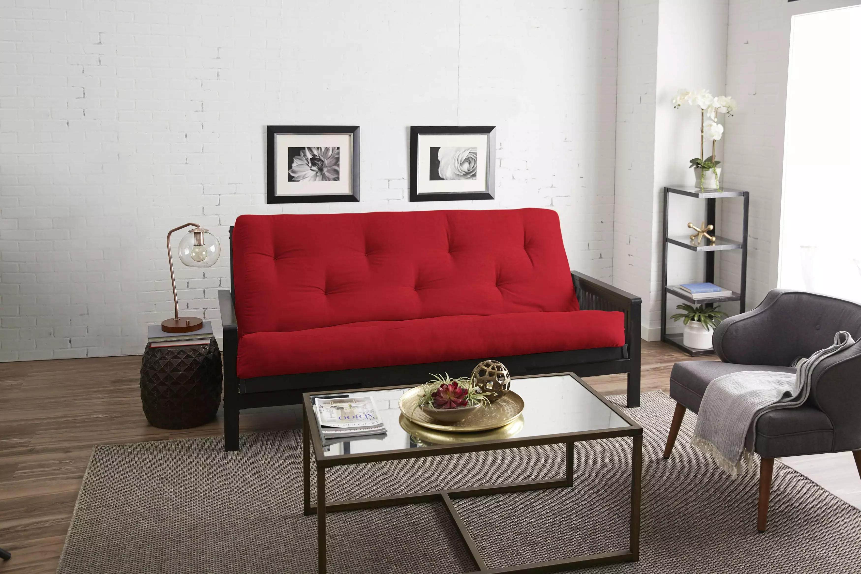 Sorra Home 6 Inch Reversible Tufted Full Size Futon Mattress Guest Rooms Futons