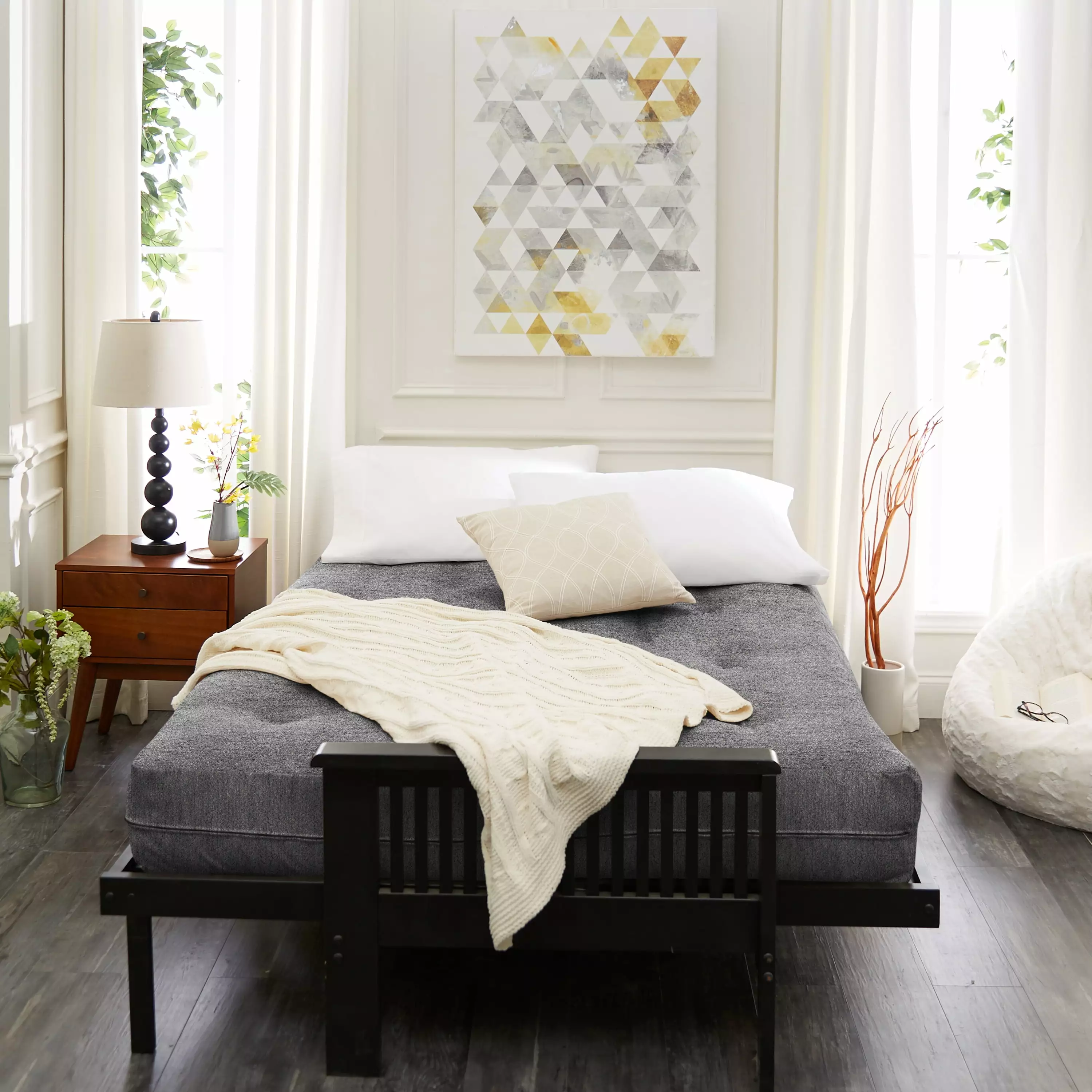 Sorra Home 8 Inch Reversible Tufted Full Size Futon Mattress Futons
