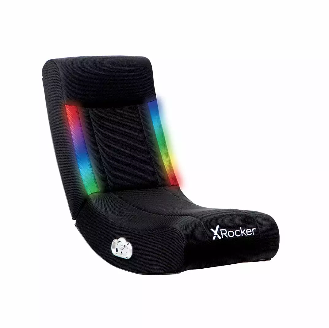 X Rocker Solo RGB Mesh 2.0 Audio Floor Rocking Chair Black